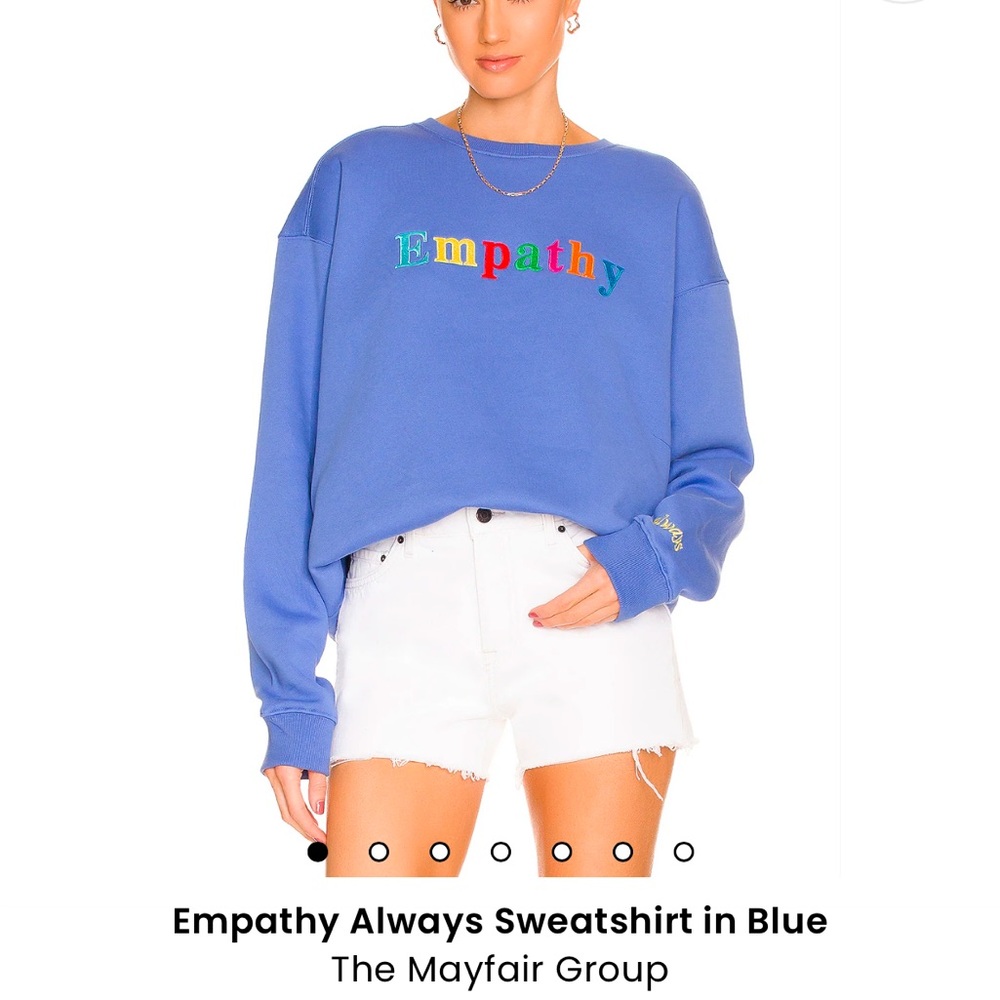 The Mayfair Group Empathy Always Sweatshirt in Blue Size Medium